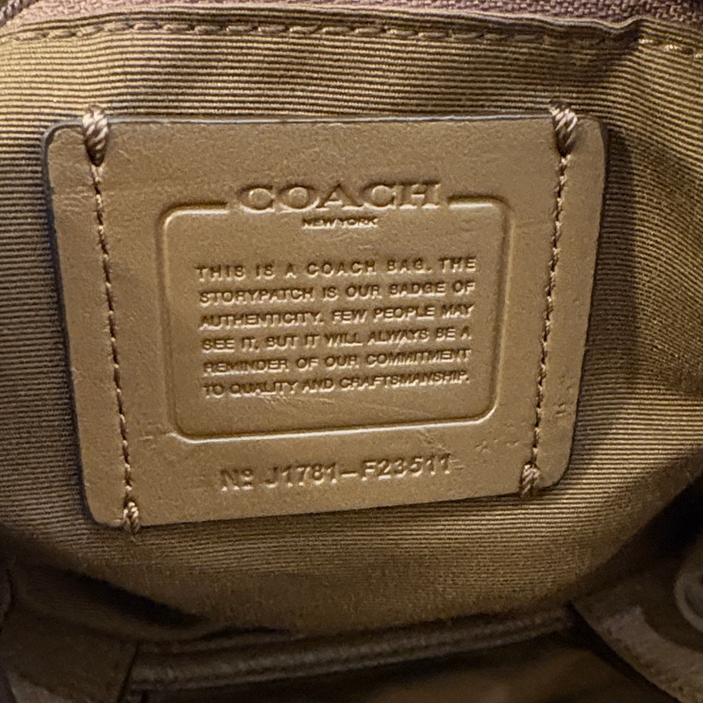 Coach Lexy Tan Leather Hobo Bag - Picture 8 of 11